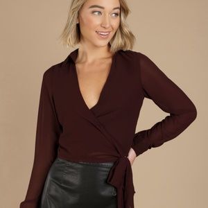 NEW Lulu's Wine Blouse